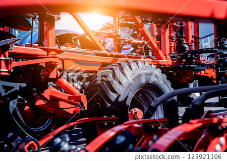 Modern agricultural machinery and equipment. Industrial details. 125921106