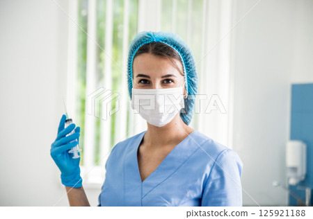 Nurse taking blood sample. Medical equipment. Blood test. Nurse taking blood sample. Medical equipment. Blood test. 125921188