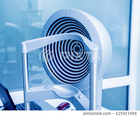 Ophthalmic device corneal topographer. Placido rings. Keratotopography. 125921408