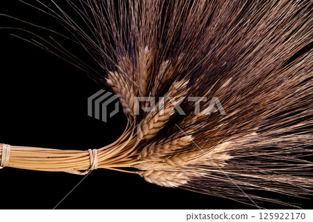 Barley Rice Isolated On a black Background 125922170