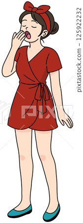llustration of a cute girl posing on white background. llustration of a cute girl posing on white background. 125922232