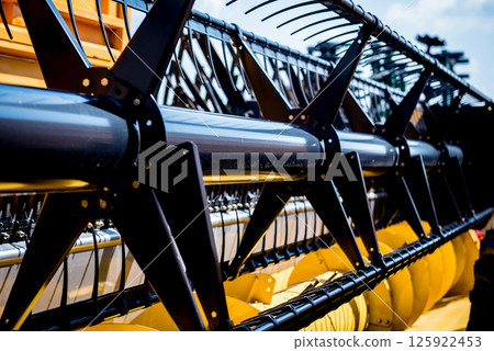Modern agricultural machinery and equipment. Combine harvester. Modern agricultural machinery and equipment. Combine harvester. 125922453