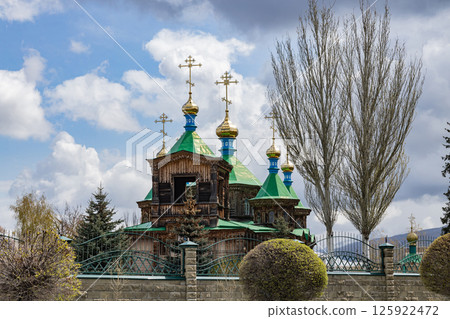 Holy Trinity Cathedral in Karakol city, Kyrgyzstan Holy Trinity Cathedral in Karakol city, Kyrgyzstan 125922472