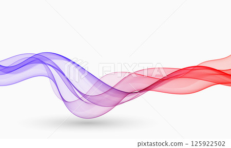 Colorful vector wave of red, purple, and violet lines on white background, soft curves and layered transparency for elegant modern stock use. Colorful vector wave of red, purple, and violet lines on white background, soft curves and layered transparency for elegant modern stock use. 125922502