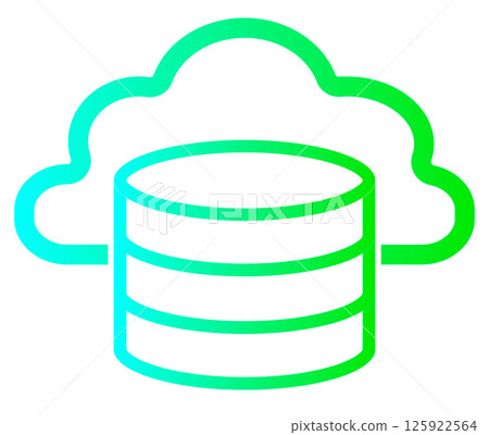 Database cloud icon 125922564