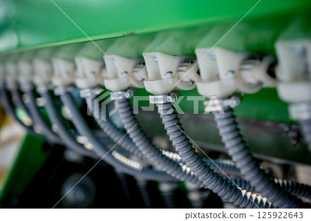 Modern agricultural machinery and equipment. Industrial details. Modern agricultural machinery and equipment. Industrial details. 125922643