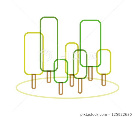 A simple forest icon 125922680