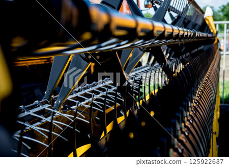 Modern agricultural machinery and equipment. Combine harvester. Modern agricultural machinery and equipment. Combine harvester. 125922687