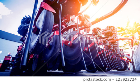 Modern agricultural machinery and equipment. Industrial details. 125922724