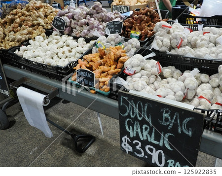 Display shelves at Doblo's Farmers Market, Rockhampton, Australia 125922835
