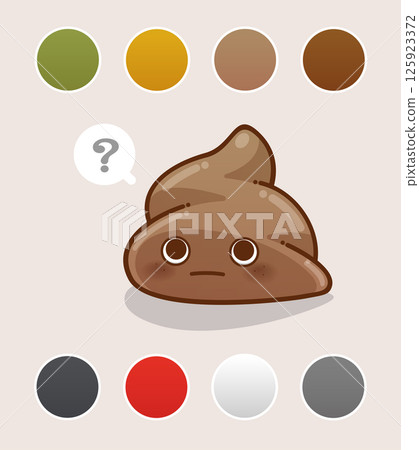 The illustration depicts various stool colors as indicators of children's health status. The illustration depicts various stool colors as indicators of children's health status. 125923372