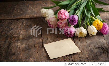 Rustic Mother's Day Bouquet with Greeting Card Rustic Mother's Day Bouquet with Greeting Card 125923458