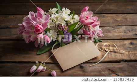 Rustic Mother's Day Bouquet with Greeting Card Rustic Mother's Day Bouquet with Greeting Card 125923459