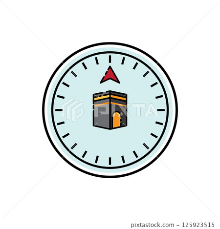 Compass pointing towards mecca Compass pointing towards mecca 125923515