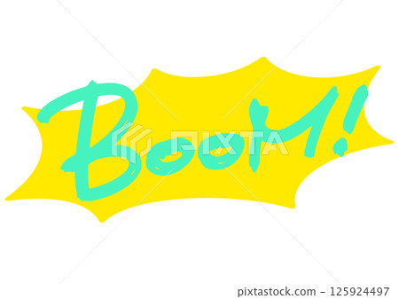 Attention-grabbing English handwritten text "BOOM!" Attention-grabbing English handwritten text "BOOM!" 125924497