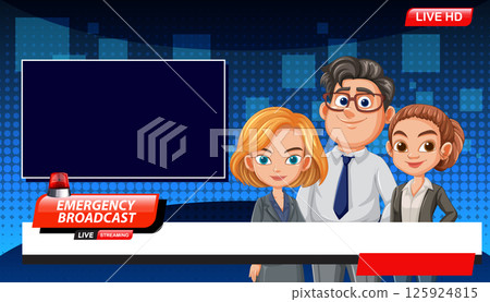 Emergency Broadcast News Vector Illustration 125924815