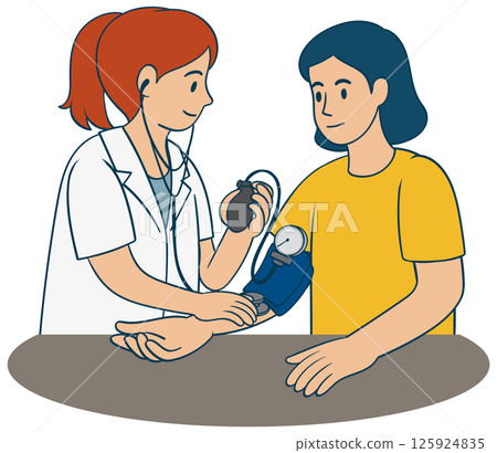 Healthcare Professional Checking Patient's Blood Pressure 125924835