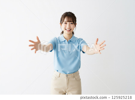 A caregiver woman with a bright expression 125925218