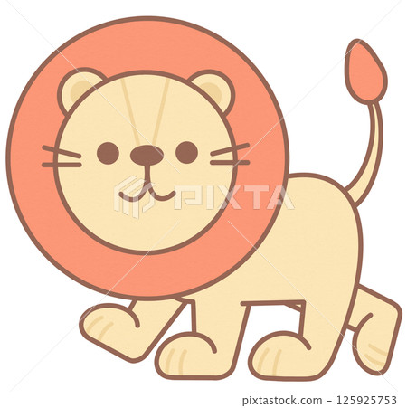 Cute Little King Lion Cartoon Style Cute Little King Lion Cartoon Style 125925753