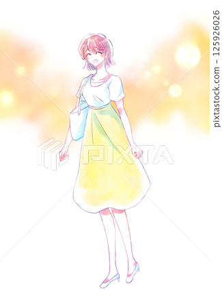 夏天出去微笑的女人 125926026
