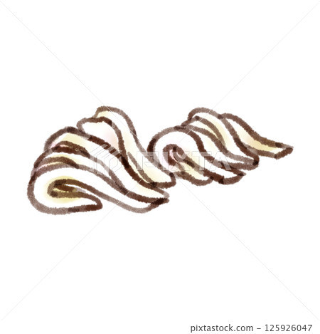 Squid sashimi illustration (sumi-e style) Squid sashimi illustration (sumi-e style) 125926047
