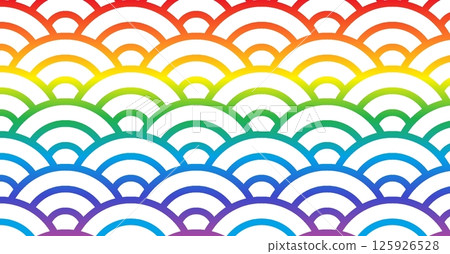 Rainbow wave pattern Rainbow wave pattern 125926528