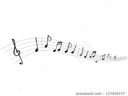 Hand-drawn stylish musical note illustration 125926557