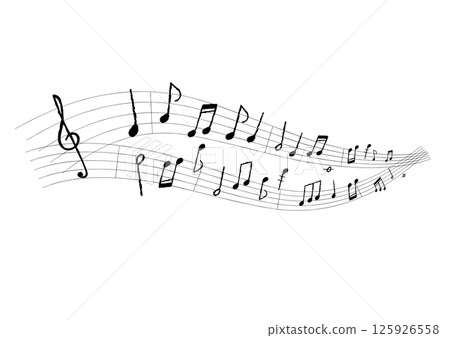Hand-drawn stylish musical note illustration Hand-drawn stylish musical note illustration 125926558