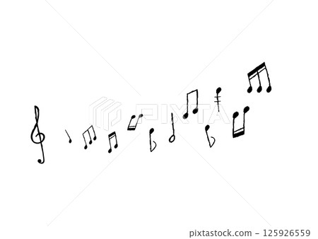 Hand-drawn stylish musical note illustration Hand-drawn stylish musical note illustration 125926559