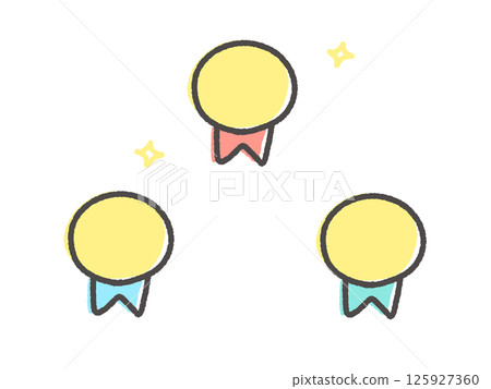 Loose and cute ranking set, emblems and medals 125927360