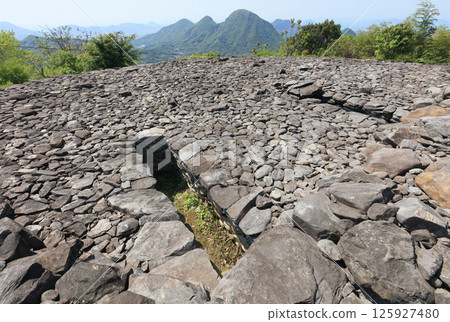 位於善通寺市有岡古墳群及善通寺五山之中的對馬山中坡的能田院古墳上的埋葬設施 位於善通寺市有岡古墳群及善通寺五山之中的對馬山中坡的能田院古墳上的埋葬設施 125927480