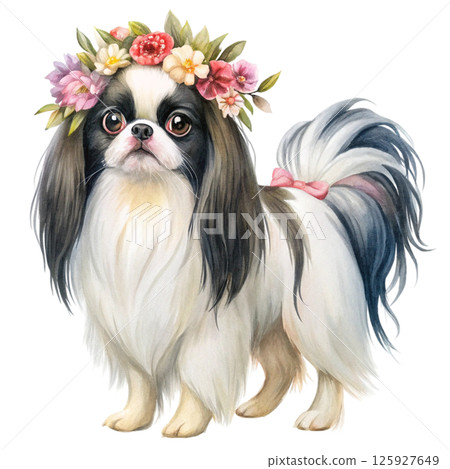 world's cutest dog Full body breeds flower crowns  125927649