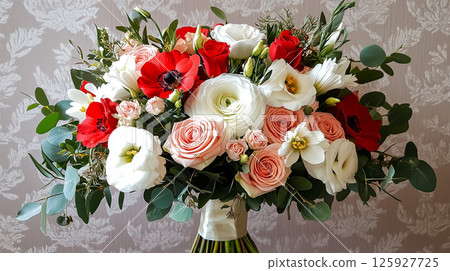 Red flower background material (Generative AI) Red flower background material (Generative AI) 125927725