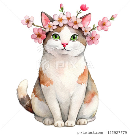 world's cutest Cat Full body breeds flower crowns 125927779