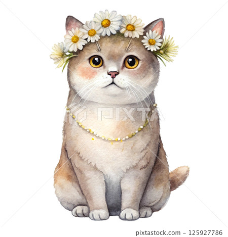 world's cutest Cat Full body breeds flower crowns 125927786