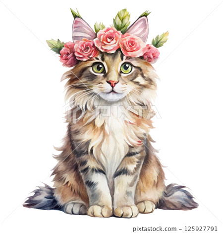 world's cutest Cat Full body breeds flower crowns world's cutest Cat Full body breeds flower crowns 125927791