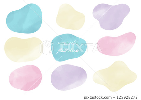 水彩觸感流體形狀抽象各種形狀插圖集斯堪的納維亞色彩情感水彩 水彩觸感流體形狀抽象各種形狀插圖集斯堪的納維亞色彩情感水彩 125928272