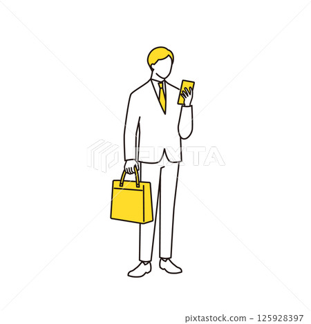 Businessman checking his smartphone 125928397