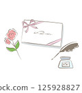 Letter writing illustration 125928827