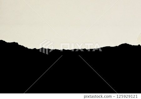 White ripped paper torn edges strips isolated on black background 125929121