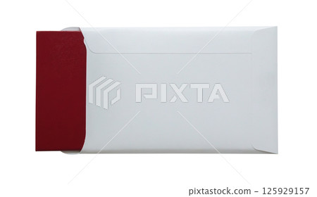 White paper envelope isolated on white background White paper envelope isolated on white background 125929157