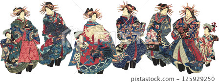 浮世繪插圖名妓 125929250