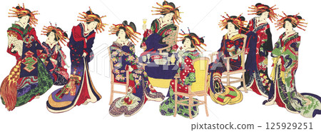 浮世繪插圖名妓 125929251
