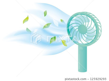 Illustration of a handy fan Illustration of a handy fan 125929293