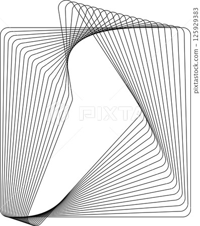 Rounded square dynamic line effect. Technology concept 125929383