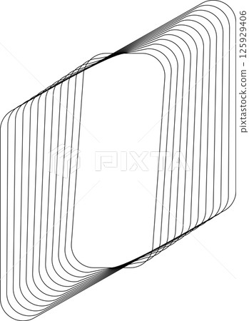 Rounded square dynamic line effect. Technology concept Rounded square dynamic line effect. Technology concept 125929406