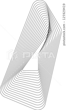 Rounded square dynamic line effect. Technology concept Rounded square dynamic line effect. Technology concept 125929419