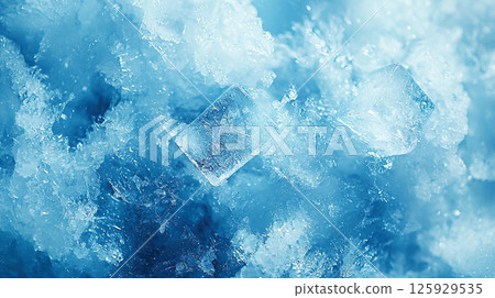 Blue Ice Background 125929535