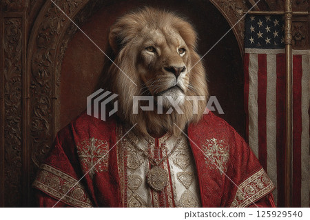 Regal Lion Portrait 125929540