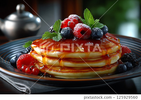 Berry Pancake Delight 125929560